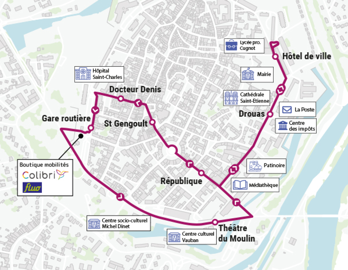 Plan de la navette TIM